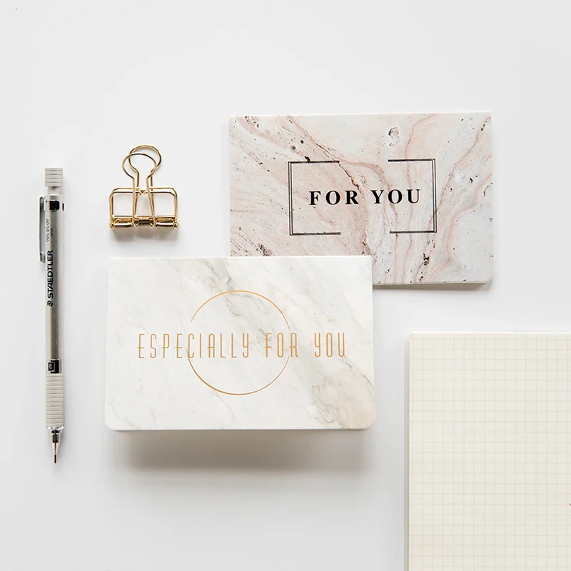 

1pc Marble Texture Fashion Bronzing Greeting Card Invitation Wedding Thanks Birthday Card Paper Gift Wedding Accessories