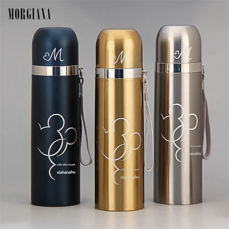 

MORGIANA 500ML Office Travel Women Thermoses Cup 350ML Stainless Steel Double Wall Insulated Thermos Coffee Cup Bottle Thermocup