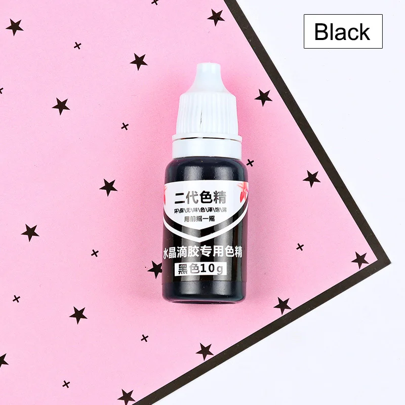 UV Resin Liquid Pearl Dye Pigment Resin Epoxy DIY Jewelry Making Crafts Tools 10g TN88 - Цвет: black