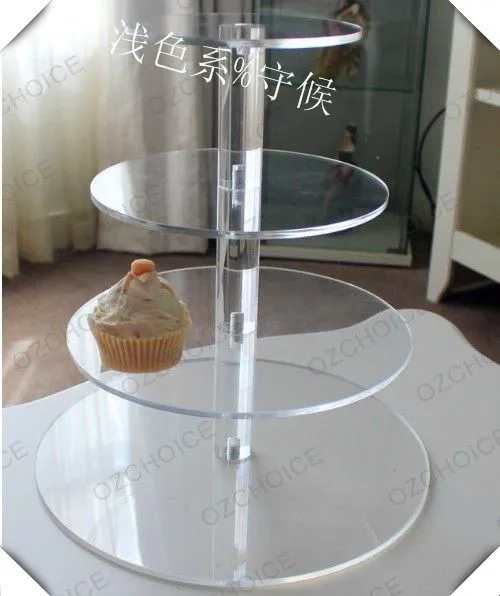 

HOT!!!Hot Sale ! Wholesale Round 4 Tier acrylic clear new style acrylic decorative acrylic decorative cake stand decoration
