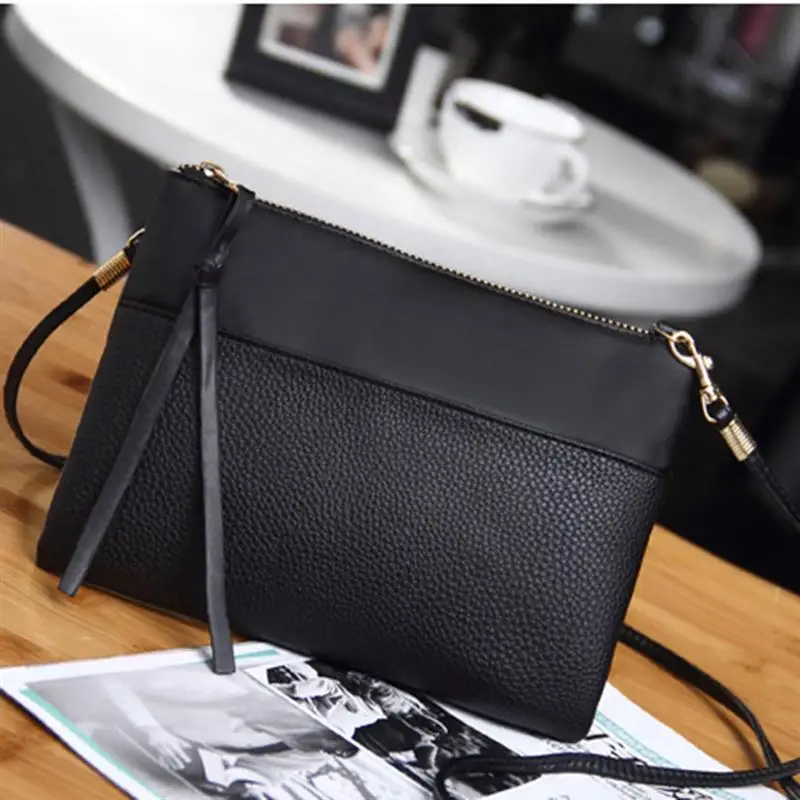 

Simple Women's Mini Crossbody Bags Casual PU Leather Clutch Bag For Lady Girls Messenger Bag Cheap Female Black Clutchs
