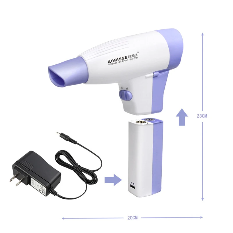Bateria de lítio sem fio secador cabelo