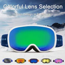 Очки для катания на лыжах, ветрозащитные очки для снега, двухслойные лыжные очки, зимние лыжные очки для мужчин женщин, сноубордические очки