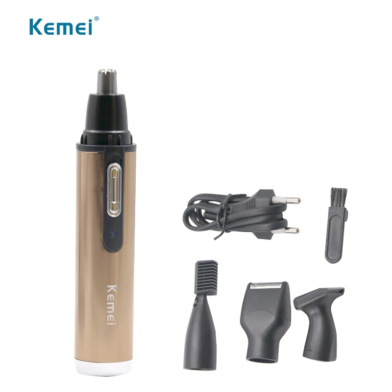 

Kemei 4 in1 Electric Nose Hair Trimmer Shaver Sideburns Razor Eyebrows Trimmer for Nose Clean Personal Care Tools