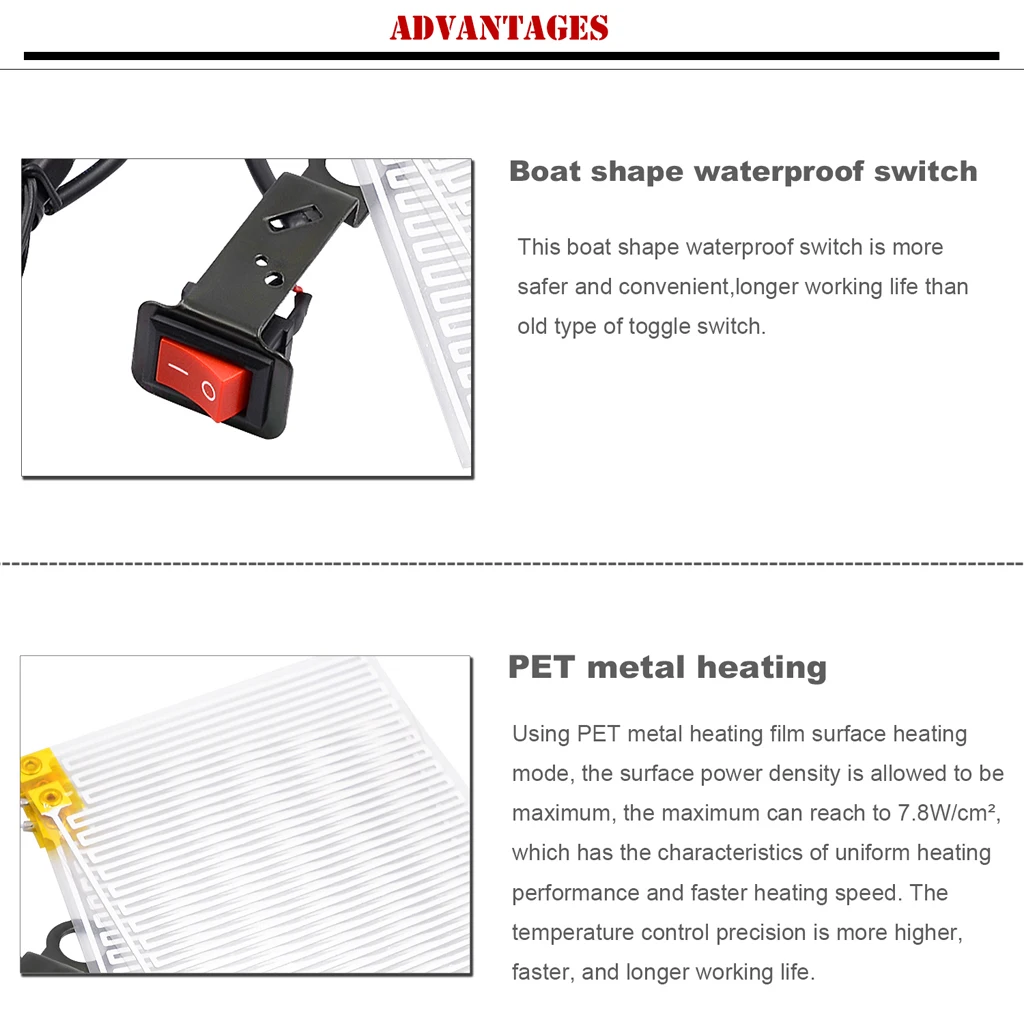 Motorcycle Heated Grip Pads Handlebars ATV Scooter Grips Heater Flexible Adhesive Quick Warm Up Time