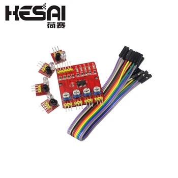 

Four Way 4 Channel Infrared Detector Tracking Line Obstacle Avoidance Sensor Module Diy Smart Car Robot