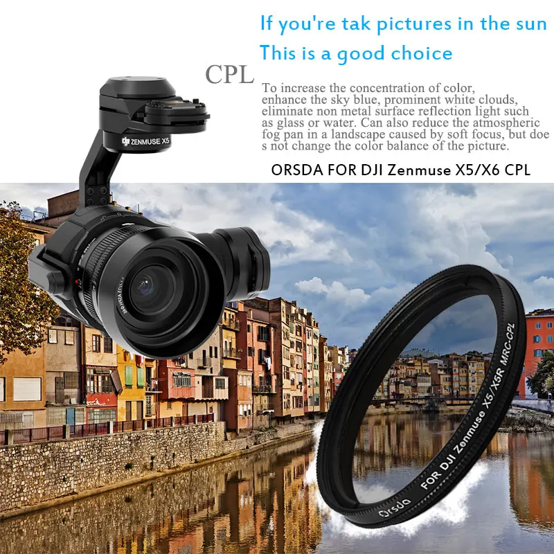 

Orsda cpl mrc uv nd4 nd8 nd16 nd32 nd64 nd2-400 filter for dji zenmuse X5 for zenmuse X5S for zenmuse x5R