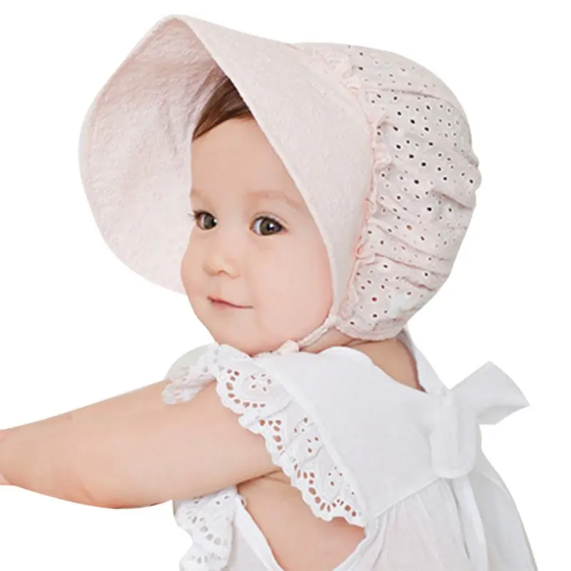 Sun Hats Toddlers Baby Girls Boys Lace Flower Hollow Cap Soft 0