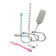 Портативный USB СВЕТОДИОДНЫЙ Настольный светильник, регулируемый гибкий светодиодный светильник для книг, ПК, ноутбука, компьютера, ночная лампа для чтения, защита глаз