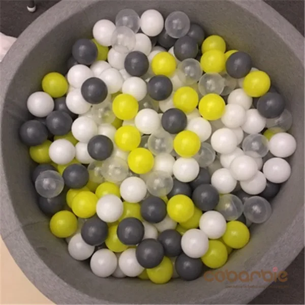 Ideal 50pcs/lot Silver Grey Gold Soft Plastic ToyBalls Water Pool Ocean Wave Ball Baby Funny Toys Stress