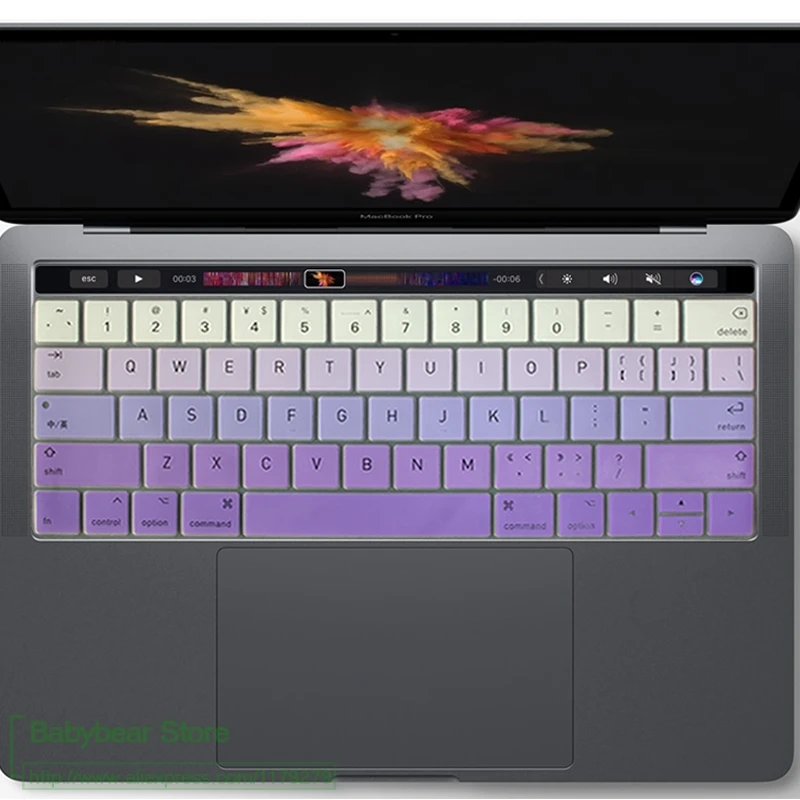 Для Mac Macbook Pro 13 15 13,3 15,6 Сенсорная панель A1706 A1707 A1989 A1990 английская Клавиатура США защитный чехол
