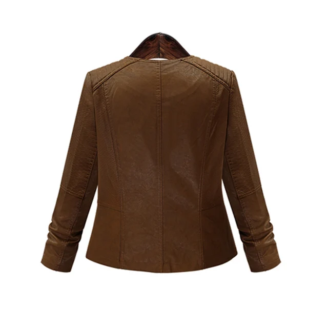 Zioksy Women Winter Short Bomber Coats And Jackets 2017 New Euro Style Casual Snake Skin Zipper Rider Faux Leather Jacket 1