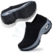 Уличная прогулочная обувь; коллекция года; кроссовки на платформе для женщин; спортивные лоферы на платформе для фитнеса; обувь на воздушной подошве; кроссовки на танкетке