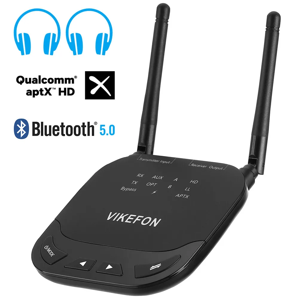 80 м дальность 3 in1 Bluetooth 5 0 аудио приемник передатчик AptX LL/HD для ТВ автомобильным