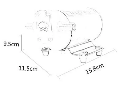 FP-12 dc 12 V/24 V насос перекачки топлива горизонтальный всего медного материала шестеренный насос мембранный насос