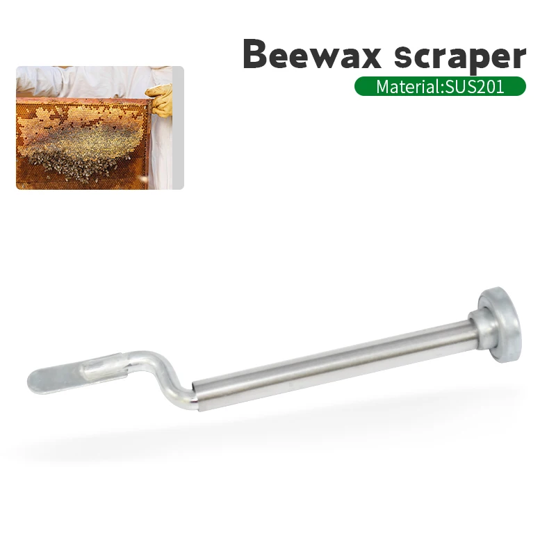Бренд 1 шт. из Нержавеющей Стали Изогнутый поверхность пчелиный воск скребок пчеловодства инструмент медовые пчелы королева чашки инструмент для чистки поворотная ручка