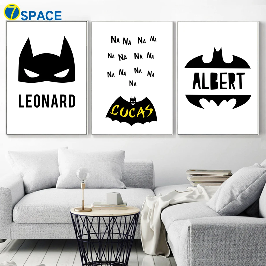 Cartoon Superhero Batman Wall Art Canvas Painting Posters And Prints