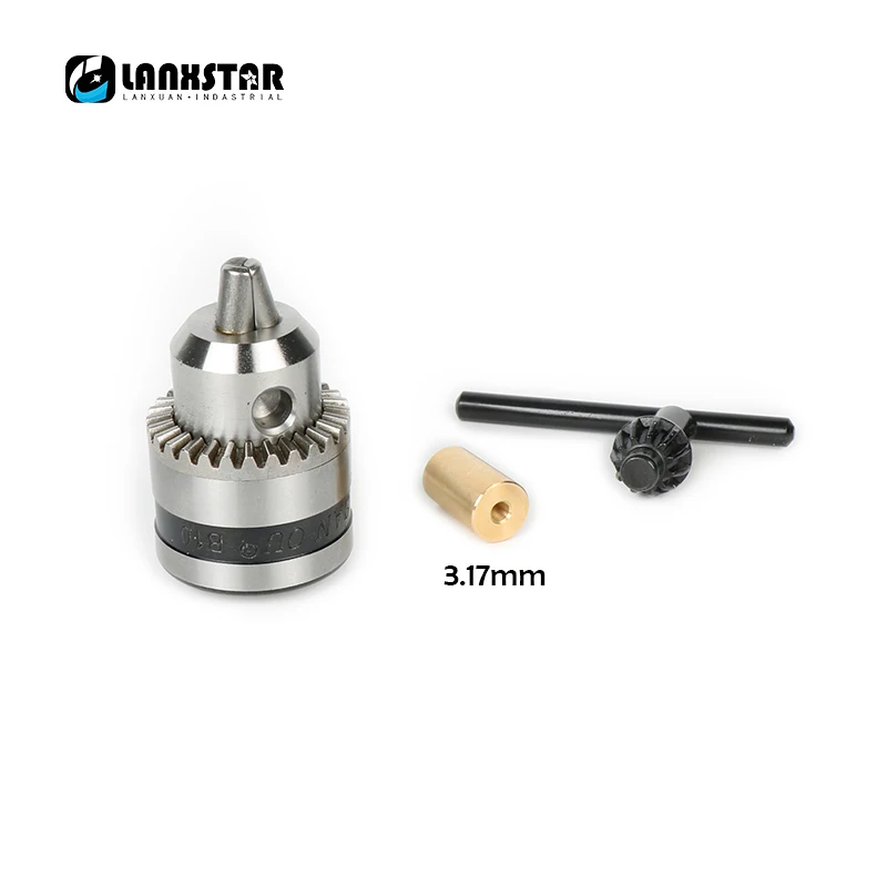 Lanxstar B10 Micro Motor Tapered Chuck With Casing And Motor Shaft3.17mm 4mm 5mm 6mm 6.35mm 7mm /8mm Power Tool Clamping 0.6-6mm - Цвет: B10 Chuck 3P17 Sleev