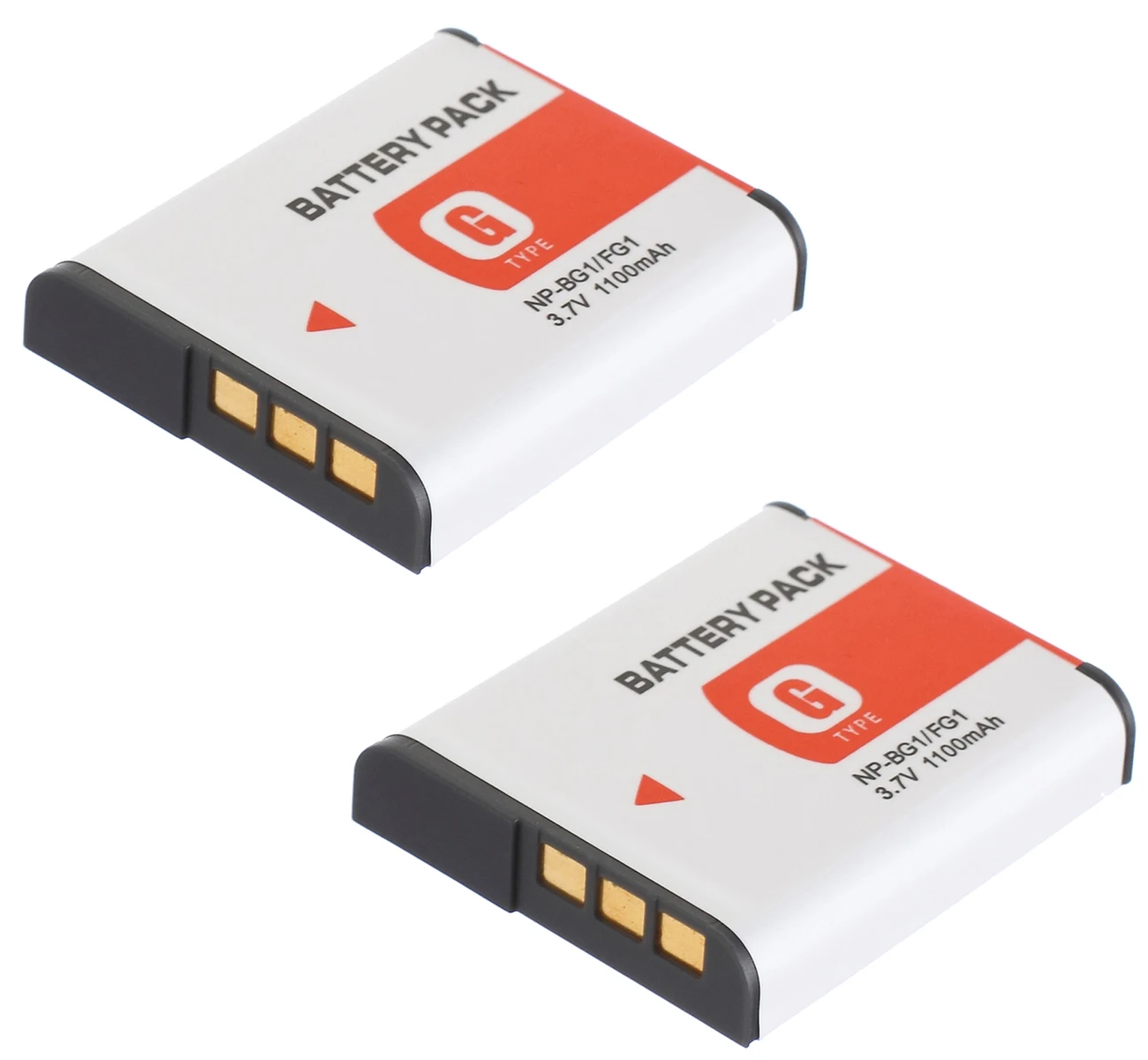2x NP-BG1 Batteries Аккумулятор для sony NP-BG1, NPBG1, NPFG1, NP-FG1 литий-ионный Тип G - Цвет: 2x NP-BG1 Batteries