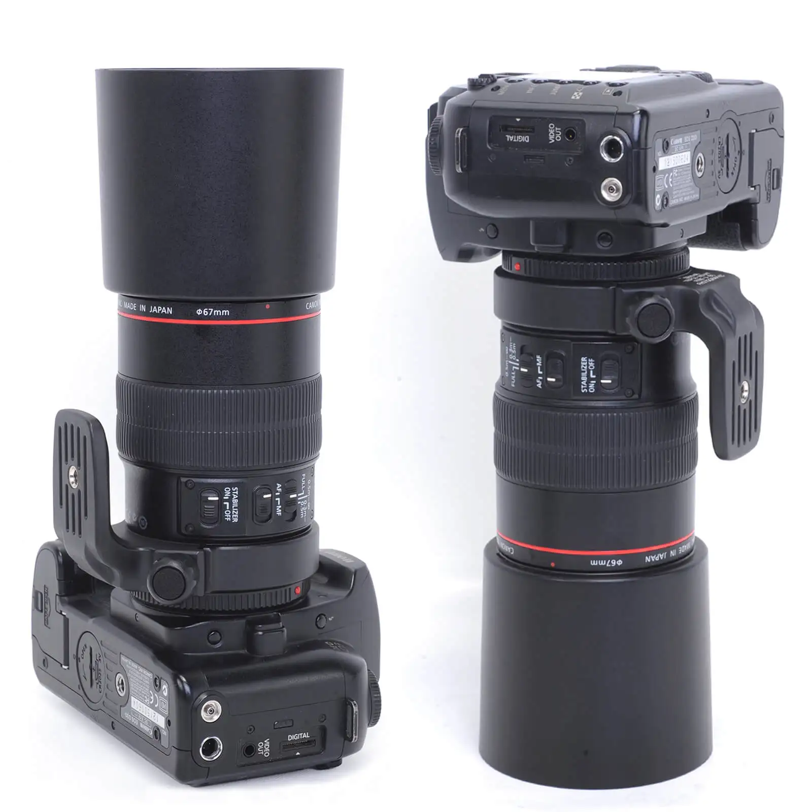 Tripod Mount Ring with 1/4 Screw Hole and ET-73 Front Lens Hood Protective Cover for Canon EF 100mm f/2.8L Macro IS USM Lens