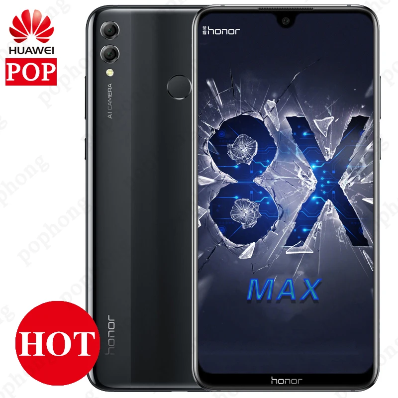 

Global rom HONOR 8X Max Mobilephone 6GB 64GB Snapdragon 660 Octa Core 7.12 inch big Screen OTA Update Android 8.1 5000mAh