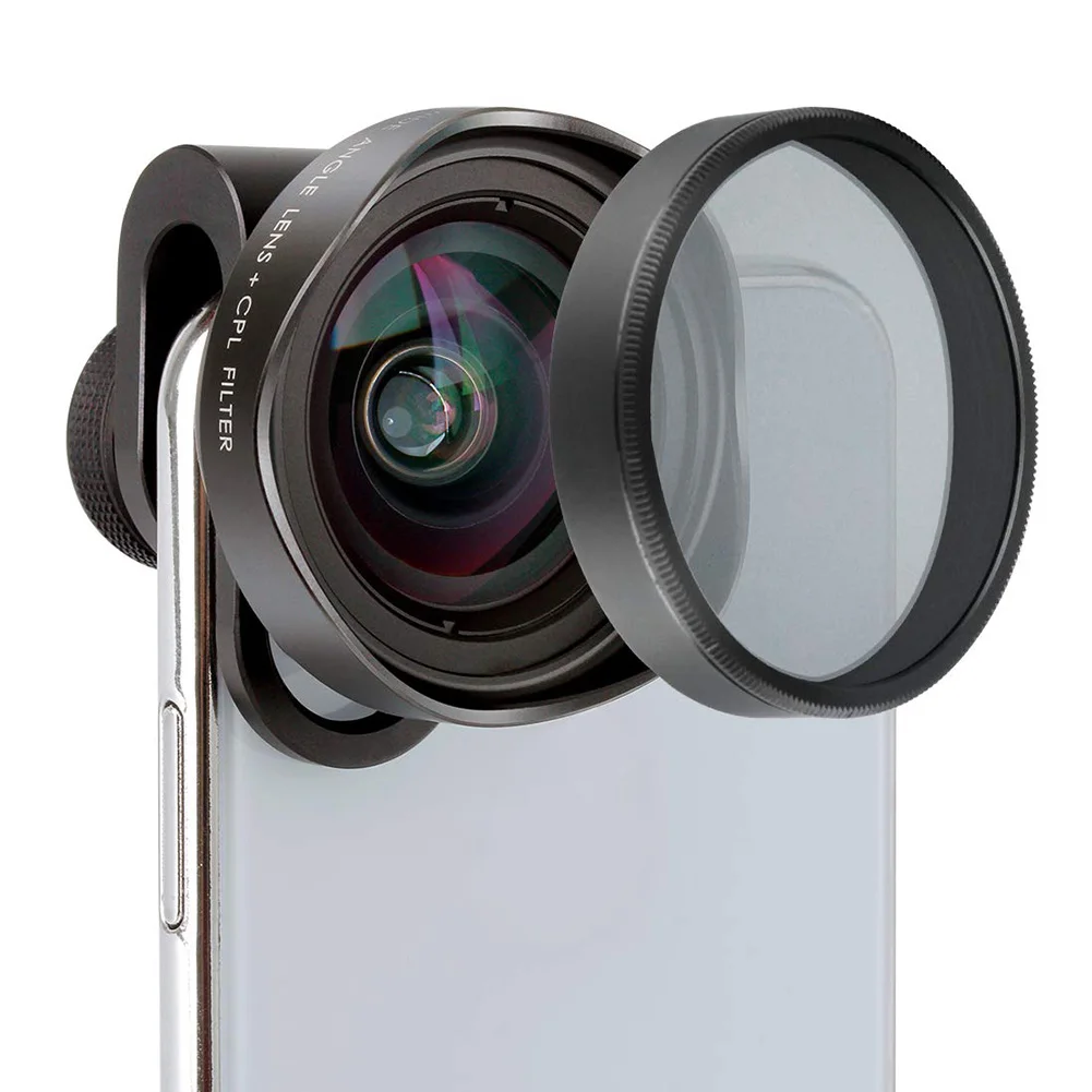 

16mm Mini Expand Photography Camera Super Wide Angle External Phone Lens Universal Clip On Portable With CPL Filter HD