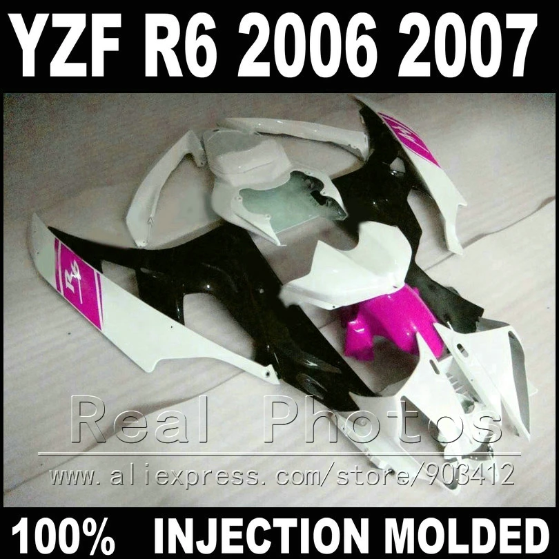 MOTOMARTS 100% подходит для YAMAHA R6 обтекатель комплект 2006 2007 литья под давлением
