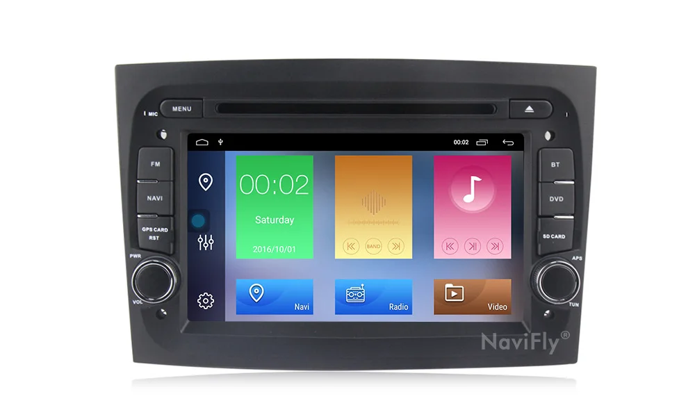 Flash Deal NaviFly Din 2G+32G Android 9.1 Car DVD Radio player for Fiat Doblo 2016 2017 GPS Navigation 7708IC TDA7851 WIFI Bluetooth 6