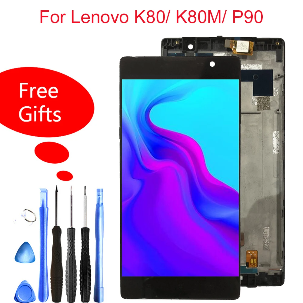 

Quality Lcd For Lenovo K80 K80M LCD Display Touch Screen Digitizer Assembly Display For Lenovo P90 LCD Replacement Parts