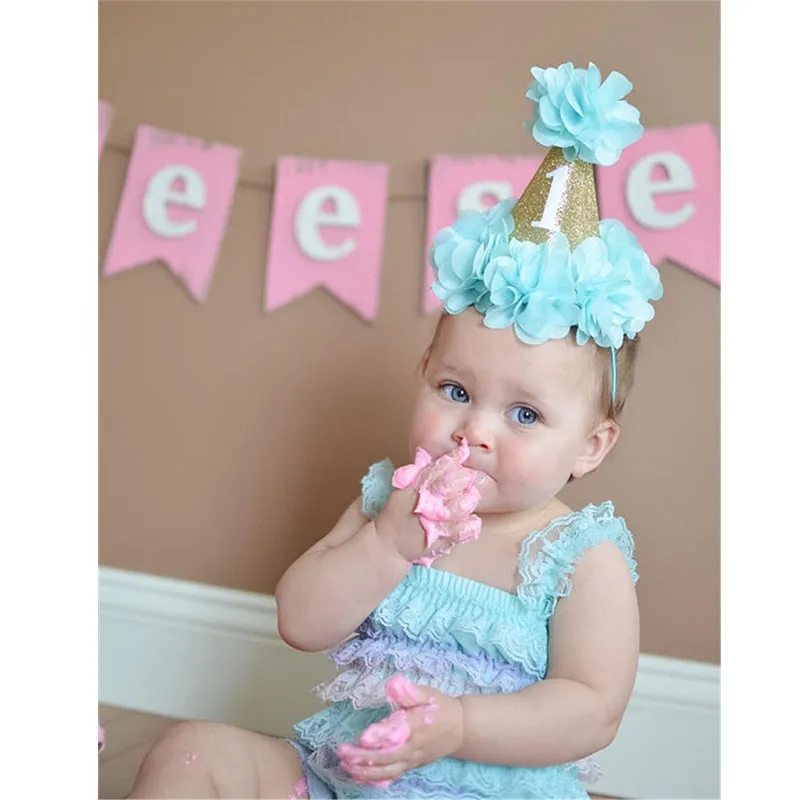 

Eva2king One-year-old Baby Children Party Timing Hats Bling Priness Crown Headwear Oyuncak Hat For Kids Boys Girls