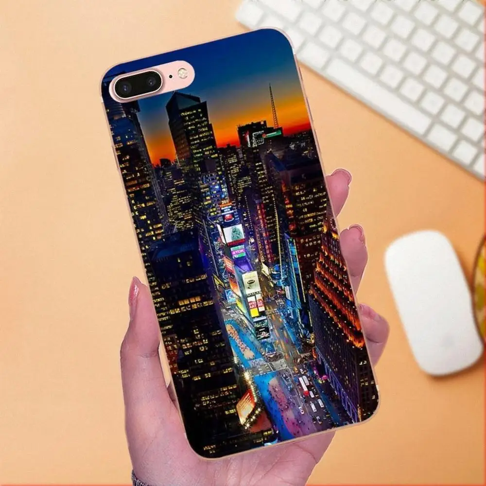 Nyc New York City Landscape для Apple iPhone X XS Max XR 4 4S 5 5C 5S SE 6 6S 7 8 Plus Мягкий ТПУ новый