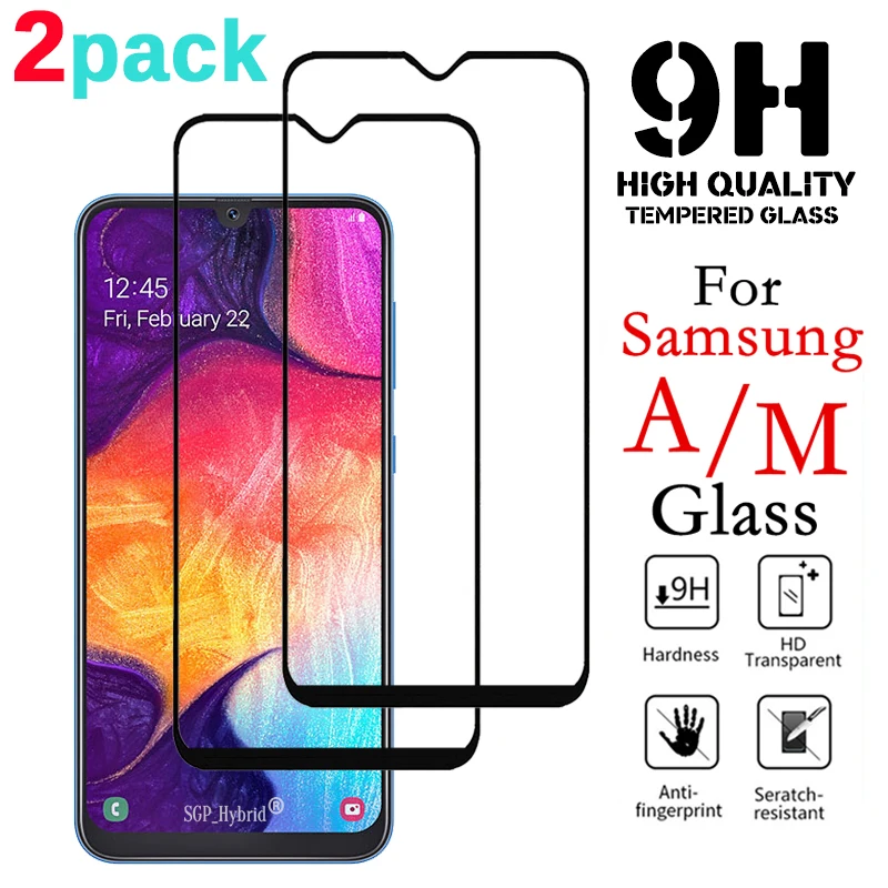 Закаленное стекло 9H для Samsung Galaxy A50 Защитная пленка экрана A70 A40 A30 A10 M30 M20 M10 2