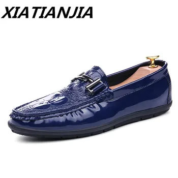 

Men's Shoes Bright Leather Peas Men's Sneakers Driving Men Shoes Footwear Leather Loafers Men's Moccasins Zapatos De Hombre