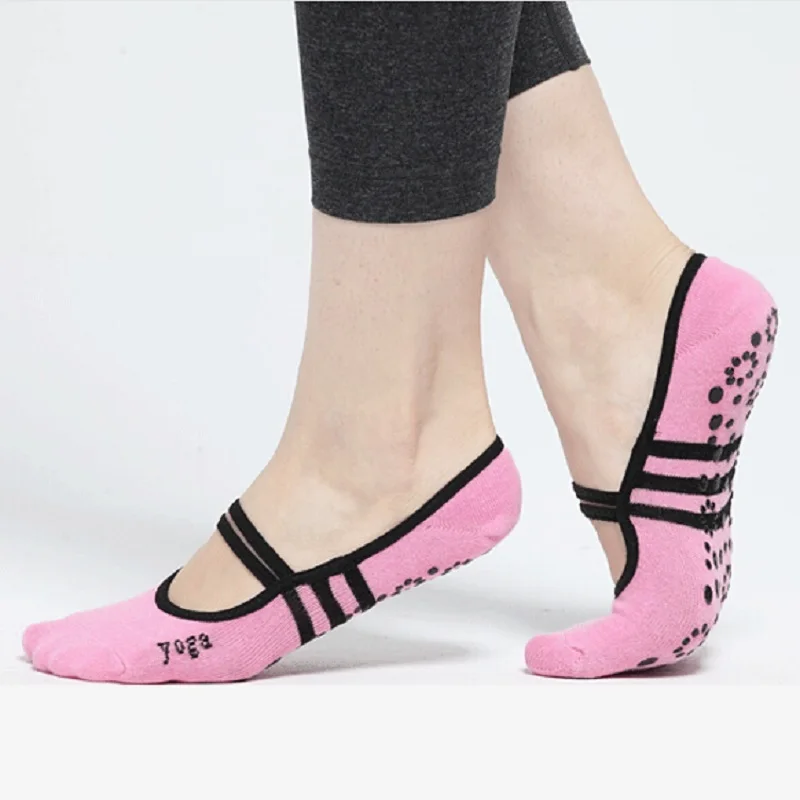 Sports Yoga Slipper Women Anti Slip Cycling Socks Ladies Pilates Ballet Heel Protector Professiona Dance | Спорт и развлечения