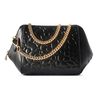 

Fashion personality crossbody chain bag fashion Messenger bag Women genuine leather handbag female shell bag party evening bag