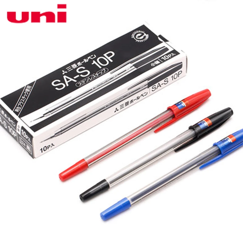 6 Pieces/Lot Japanese Brand UNI SA S Ballpoint Pen in 3 Colorin