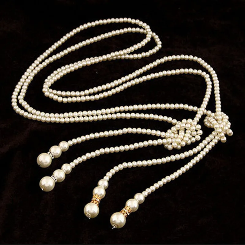 

Statement Multilayer Simulated Pearl Necklace Long Chain Beads Crystal Collares Choker Neck Collier Femme Necklaces Jewelry