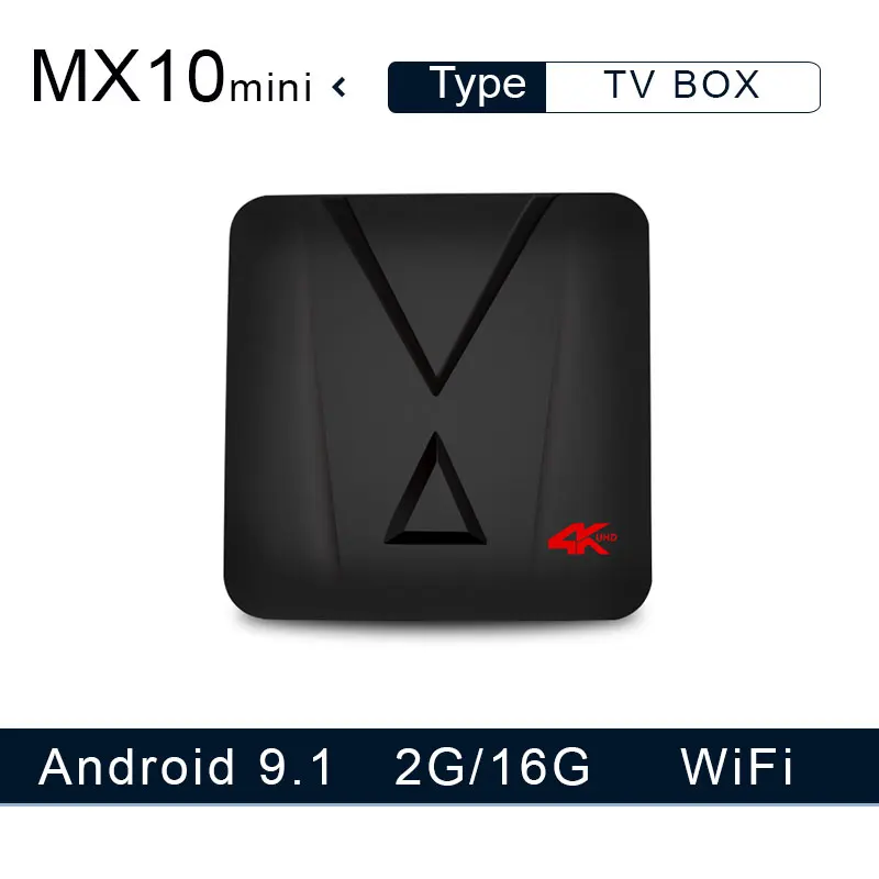 Android 9 0 Смарт ТВ коробка MX10mini 2G16G RK3328 четырехъядерный 64 бит Cortex-A53 4k 2 4 ГГц wifi