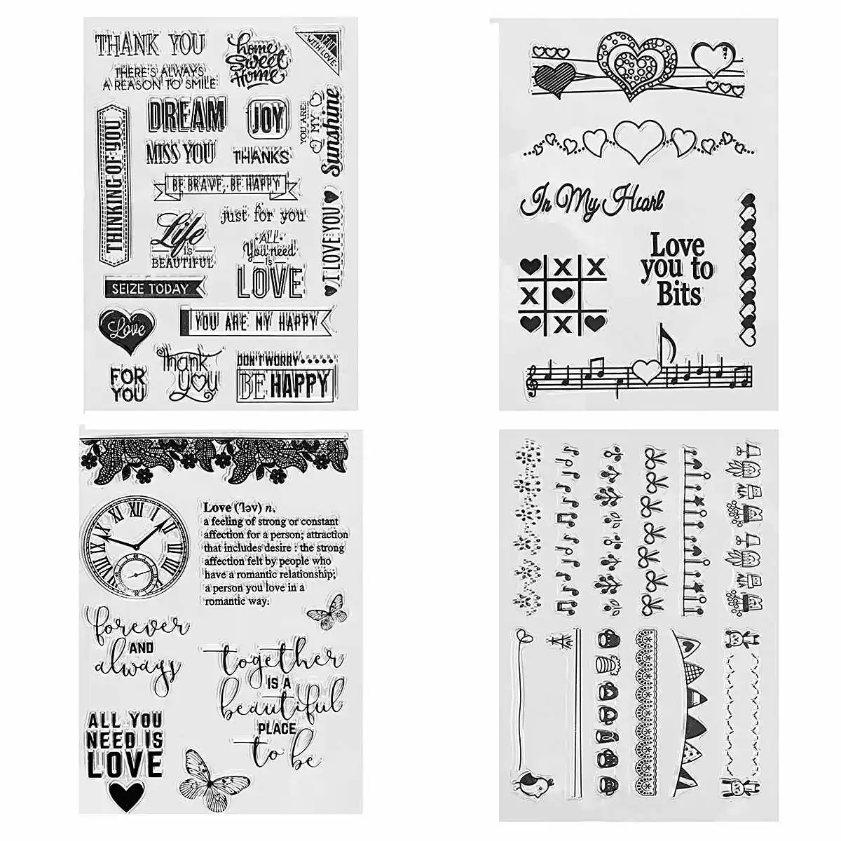 

Transparent Silicone Rubber Stamp Sealing Stamp Clear Art Set DIY Scrapbooking Album Cards Decorative Gadgets Craftwork