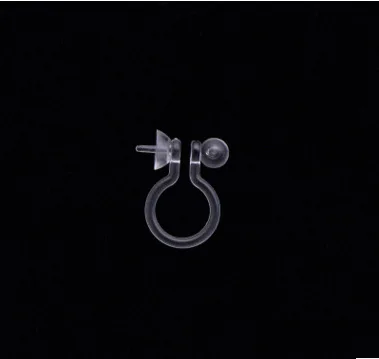 SEA MEW 100PCS Transparent Ear Clip For Jewelry Making Ear Plug Plastic Earrings Accessorie Base Setting DIY Jewelry Component Jewelry Findings