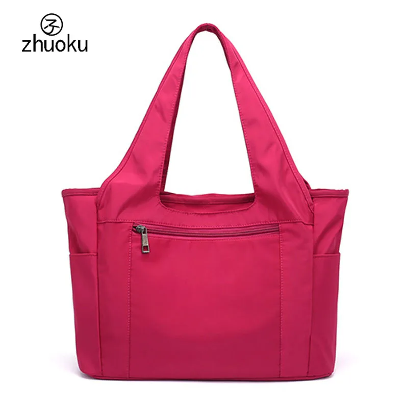 أعلى-حقائب بيد للنساء 2018 الأم عارضة حمل السيدات يد الإناث المحافظ و حقائب الأسود النايلون جيدة دروبشيبينغ مخزن