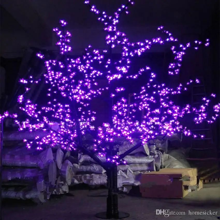 

LED Artificial Cherry Blossom Tree Light Christmas Light 1536pcs LED Bulbs 2m/6.5ft Height Rainproof Outdoor Use Free Shipping