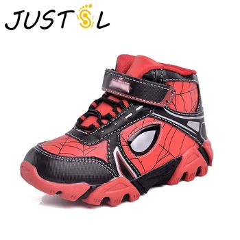 

Autumn boy cartton spider-man style LED sports shoes children glowing fashion sneakers light running shoes for kids size 27-33