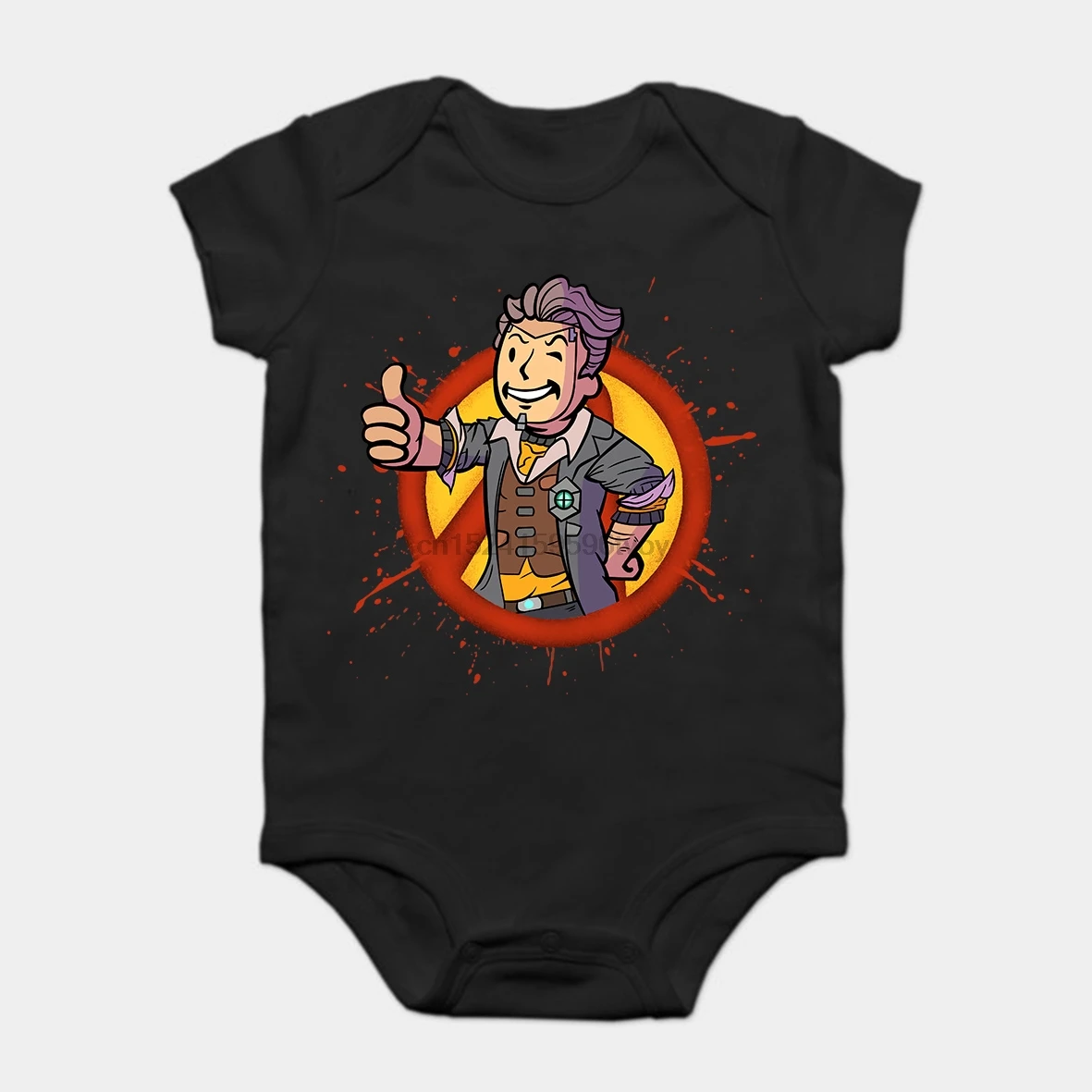 

Baby Onesie Baby Bodysuits kid t shirt 100% Cotton Custom Printed Borderlands Boy - Gaming