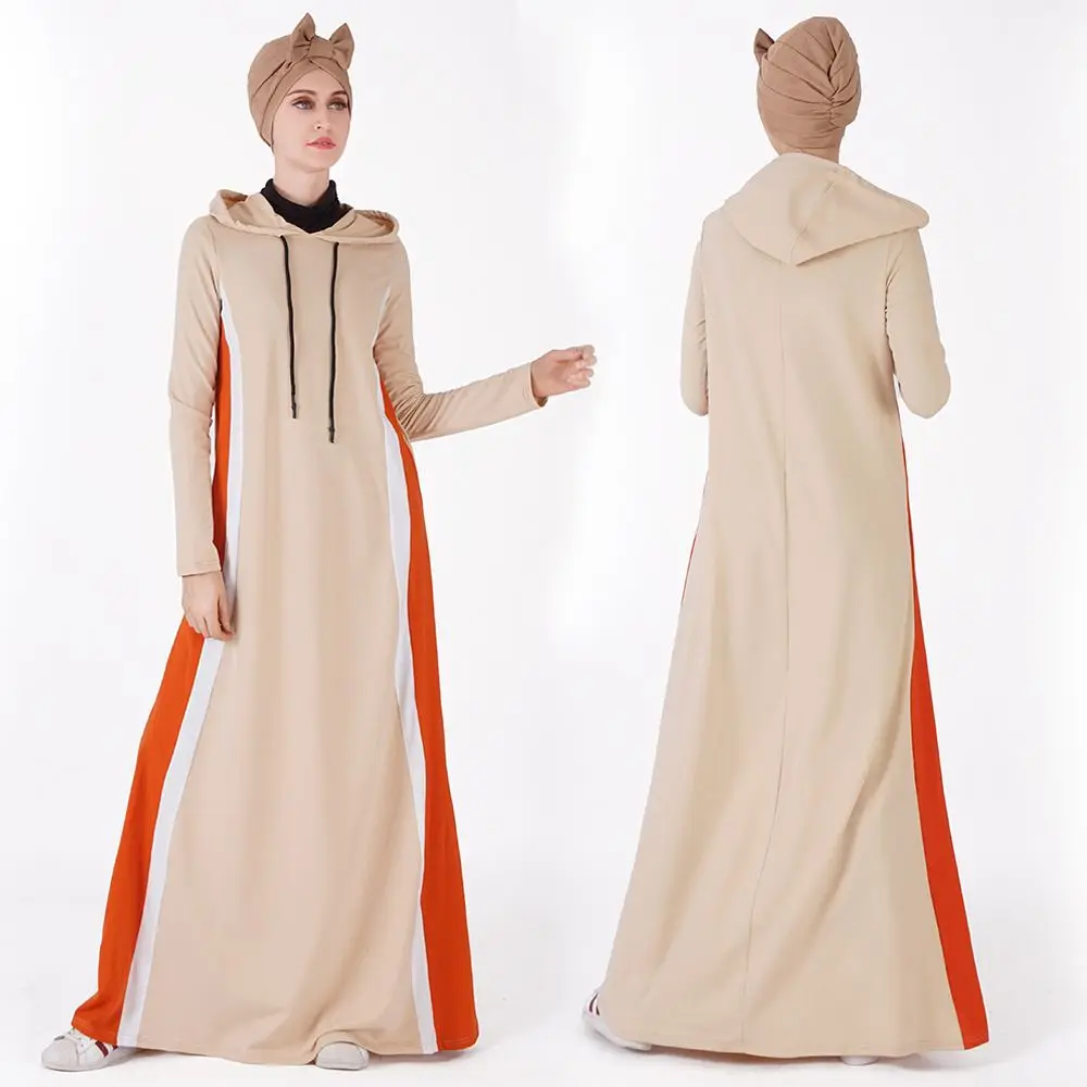 Хлопковые Платья Abayas с капюшоном, студенческое Спортивное длинное платье, арабское длинное платье, турецкое мусульманское модное женское платье на Ближнем Востоке