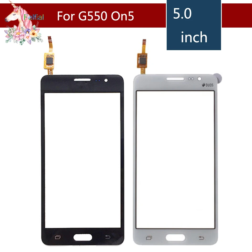 

10pcs/lot For Samsung Galaxy On5 G5500 G550 5.0"and On7 G6000 SM-G6000 5.5" Touch Screen Digitizer Sensor Outer Glass Lens Panel