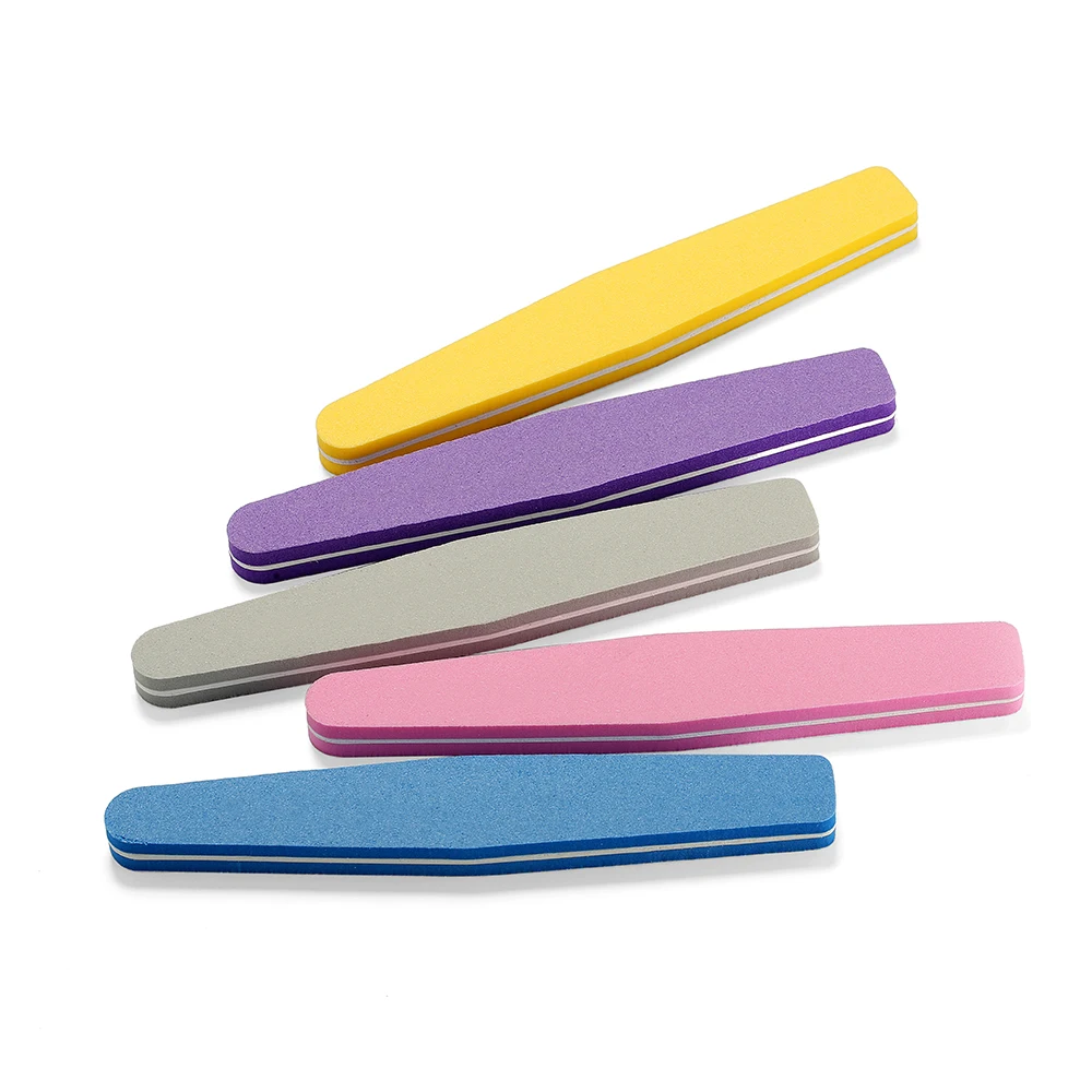 

5pcs/lot Professional Nail Buffer Diamond Double Sided Sponge File 100/180 Washable Block Grinding Manicure Pedicure Art Tools