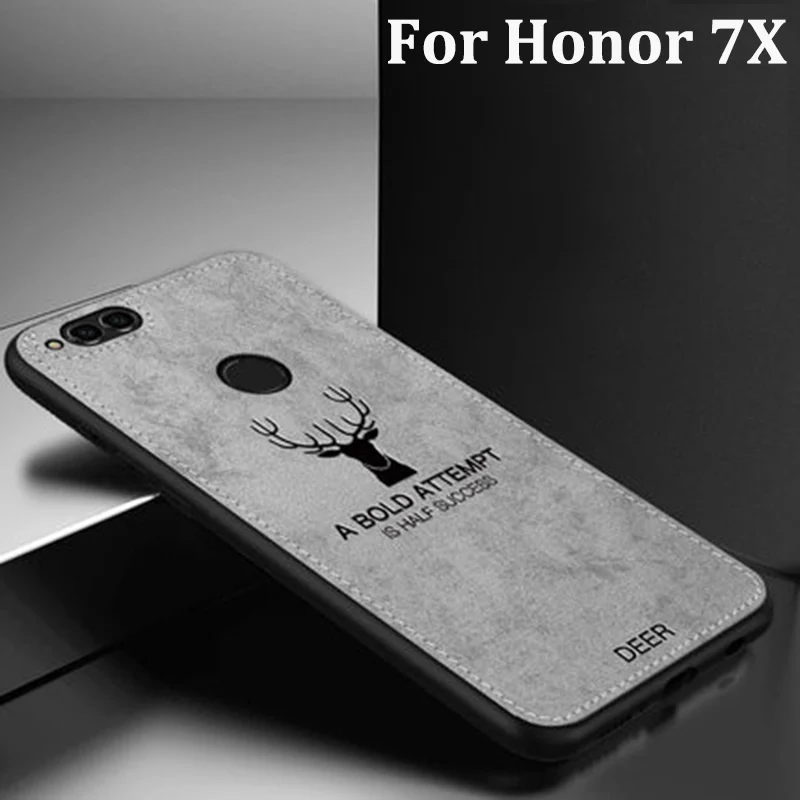 Чехол для Huawei Honor 7X мягкий чехол телефона защитный 7 X тканевые + ТПУ чехлы оболочка