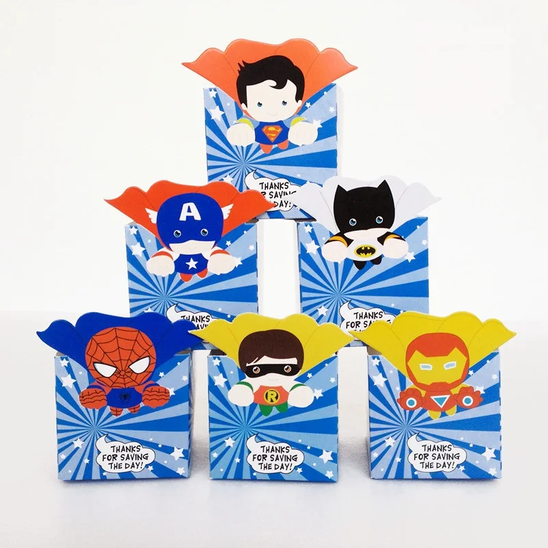Superhero Avengers Party Supplies Candy Box Baby Shower Boy Candy
