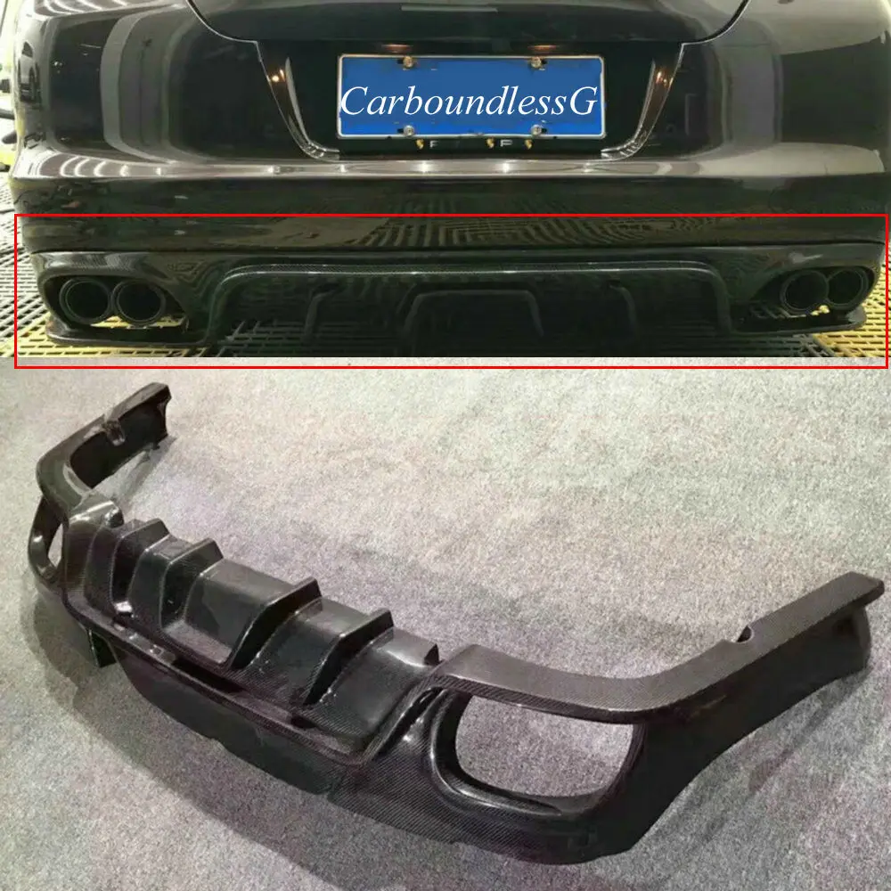 

Carbon Fiber Rear diffuser auto car rear bumper diffusers Spoiler Tail Wing Spoilers for Porsche Panamera 2010-2019 bodykit